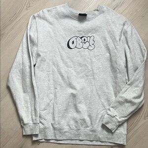 Obey Light Gray Crewneck Sweater